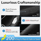 Premium Microfiber Towel Tesla Model Y Juniper/3 Seat Cover, Waterproof | Sweatproof | Machine Washable | Non-Slip, Seat Protector for Tesla Model 3/Y 2016-2026 Interior Accessories - (1Pack, Black)