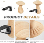 Dandat 4 Pcs Wood Car Essential Oil Diffuser Vent Clips Mushroom Car Air Freshener Aromatherapy Wooden Car Diffusers Automotive Interior Accessories Decoration for Women Men Gift
