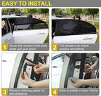 Car Window Shades for Baby, 2 Pack Car Sun Shade for Baby Kids Adults Pet, Large Size Mesh Covers Rear Side Sun Shades for SUV MPV Block UV Rays & Privacy Protection(42"x23")