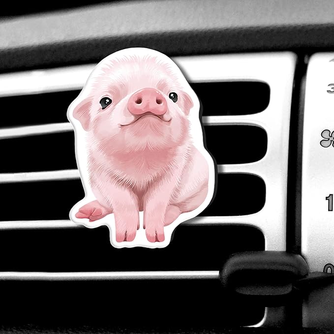 WIRESTER Fresh Scented Car Air Freshener Vent Clip, Decorative Accessories, Interior Decoration for Cars - Cute Animals, Nursery Animals, Chickens, Birds