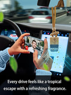 Ikeda Car Air Freshener: Hanging Car Smell Air Freshener | 10ml Hanging Car Perfume | Long Lasting Fragrance | Strong Scents Diffuser for Auto Home (Dark night|Square)