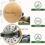 Wooden Car Air Freshener Vent Diffuser, Light Brown Beech Wood with Zinc Alloy Base, Refillable Essential Oil Compatible Car Vent Clip, Includes 4 Scented Pads, Long Lasting Natural Diffuser