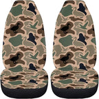 Car Front Seat Covers Elastic Fabrics Universal Duck Camo Print Car Seat Covers Protector Easy to Install Automotive Accessories Suitable for Cars, SUV and Trucks, Set of 2