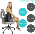 Vive Inflatable Lumbar Pillow - Cushion for Airplane Seat Travel Support - Lower Back Cushion for Car, Office Chair - Adjustable Firm Air Neck Pain, Sciatica Relief - Compact Portable Camping Headrest