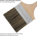 Double Thick Chip Paint Brush, 6 Pack, 4 inch / 100mm Stain Brushes for Painting Walls and Fence Staining, Wooden Handle Masonry Paintbrush for Varnish, Paste, Gesso and Limewash
