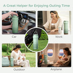 Momcozy 22oz Portable Breast Milk Cooler for Outdoor, Life Saver with 360° Total Cooling for 24 Hours, Larger Capacity Travel Breastmilk Chiller with 2pcs Baby Bottles for Breastmilk Storage, Green
