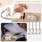 24 Set Hanging Car Air Freshener Car Diffuser Bottles Empty Bulk Employee Appreciation Gifts Glass Perfume Bottle with Resin Turtle and You're Turtley Awesome Tags for Essential Oil