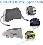 Lumbar Support Pillow for Office Chair and Car, Memory Foam Back Cushion Provides Lumbar Support to Relieve Back Pain, Ideal for Driving and Office Use (Gray)