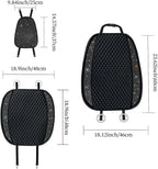 Luxury PU Leather Auto Seat Cover Protector Rhinestone Crystal Glitter Vehicles Front Seat Pad Mat Bling Bling Diamond Car Interior Accessories for Women, Lady - Universal Fit Black 2Seats