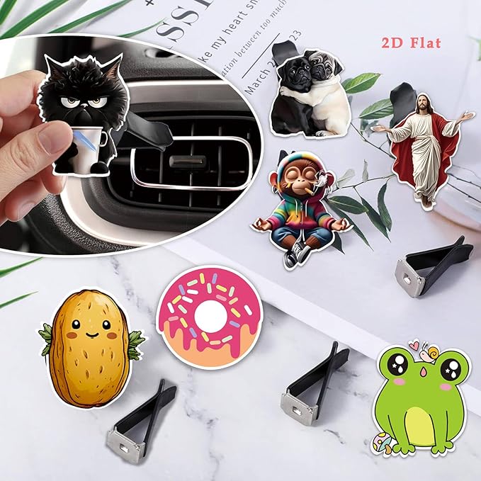Cute Car Air Freshener Clips Leopard Sunflower Car Vent Clip Sunflower Cars Scents Cologne Air Conditioner Clip Auto Vent Interior Decoration Cars Accessories Sunflowers Loves Gifts for Women Men