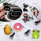 Cute Car Air Freshener Clips Black Cat Car Vent Clip Cat Cars Scents Cologne Air Conditioner Clip Auto Vent Interior Decoration Cars Accessories Cats Loves Gifts for Women Men