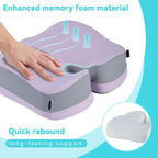 Seat Cushions for Office Chairs Wheelchair Cushion for Long Sitting Back Pain，Memory Foam Seat Car Computer Desk Chair Cushion，Coccyx Cushion for Tailbone Pain Relief Office Chair Butt Pillow Purple