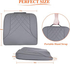 kingphenix Premium Car Seat Cushion, Memory Foam Driver Seat Cushion to Improve Driving View- Coccyx & Lower Back Pain Relief - Seat Cushion for Car, Truck, Office Chair (Leather Gray)
