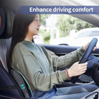 Lumbar Support Pillow for Office Chair, Cooling Car Lumbar Pillow Lower Back Pain Relief,Memory Foam Back Cushion with Adjustable Straps,Ergonomic Chair Back Pillow for Gaming Chair,Car(Gray Cooling)
