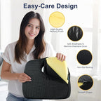 Ergonomic Memory Foam Seat Cushions for Office Chairs –Office Chair Cushion for Coccyx, Tailbone & Pressure Relief –Large Desk Chair Pad for Office, Gaming & Long Sitting,Washable Non-Slip Cover