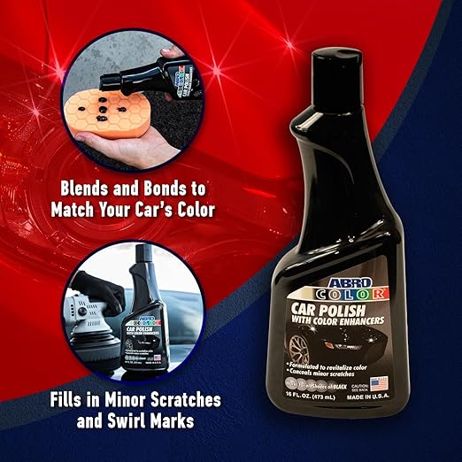 ABRO Black Car Polish: Scratch Remover for Vehicles and Paint Scratch Repair Restorer Wax, Polishing Compound for Car Detailing, Paint Scratch Repair for Vehicles, Scratch Remover 16oz.