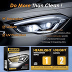 Headlight Restoration Kit, 2-Step Headlight Cleaner & Protective Coating Wipes, Removes Oxidation & Restores Clarity, Long-Lasting UV Protection, Headlight Polish No Tool Required