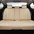 Coverado Automotive Seat Covers, Back Car Seat Cover, Rear Seat Cover, 3-Pieces Luxury Car Seat Cushion, Beige Seat Cover Seat Protector Universal Fit Most Cars