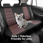 coverdream Rav4 Seat Covers Custom Fit for 2019-2024 2025 Toyota Rav4 LE,XLE,XLE Premium,Limited,Full Coverage Polyester Car Seat Protector(Full Set,Black & Wine)