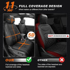 AOMSAZTO Custom Fit Car Seat Covers for Honda CRV 2017 2018 2019 2020 2021 2022 CR-V Faux Leather Seat Cover Full Set Front & Rear Car Seat Protector(Black,5 Seats)