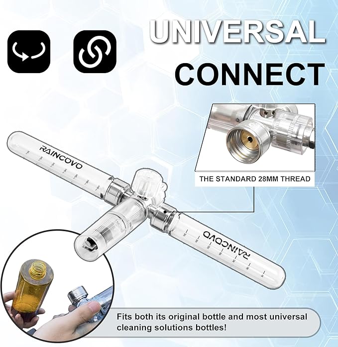 Dual Pure Pro Foam Cannon for Pressure Washer, Dual-Bottle Mini Soap Cannon for Pre-Wash and Main Wash, No Dilution Foam Sprayer with 1/4 Inch Quick Connector, Additional 1.1mm Orifice Nozzle