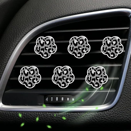 6 Pcs Flower Air Vent Clips, Cute Sunflower Flower Car Air Fresheners Vents Clips Funny Car Diffuser Vent Clips Car Interior Decor Charm Cute Car Accessories Car Decoration for Women (Black)
