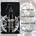 Wheel Cleaner, Aluminum Cleaner, Rim & Wheel Cleaner Spray, Removes Brake Dust & Grime, Brake Dust, Non-Acidic Tire Cleaner, Purple Color Changing, 10 fl oz (1PCS)