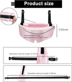 Travel Pillows for Airplanes, Airplane Head Strap with Silk Eye Mask for Sleeping, Long Flights & Car Road Trips 360°Headrest Neck Support, Stops Bobbing, Small & Compact (Pink)