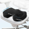 Car Seat Cushion, Memory Foam Cushion Non Slip for Wheelchair, Cars, Desk, Gaming & Office Chairs, Mesh Ergonomic Cushions Pad for Tailbone Pain Relief Sciatica & Back Support, Black
