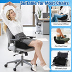 Seat Cushion, Chair Cushions for Office Chairs/Desk Seats/Wheelchair - Hip&Sciatica&Tailbone Pain Relief Memory Foam Office Chair Cushion for Long Sitting Office Workers(Black, X-Large)