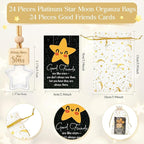 24 Sets Hanging Car Air Freshener Diffuser Ornament Gratitude Card Star Empty Glass Oil Bottle Leather Car Air Freshener Employee Appreciation for Friend Roommate BFF Bestie Fragrance Aromatherapy