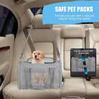 Cat Carrier, Soft-Sided Airline Approved Pet Carrier Case with 4 Ventilated Windows for Cats and Dogs Under 10-25Lbs (17.0 L x 11.0 W x 11.0 H Inch, Grey)