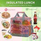 Iknoe Large Cooler Bag Collapsible 24 Can Insulated Bags Leakproof Lunch Cooler Tote with Multi-Pockets for Adult Insulated Thermal Bag for Beach, Picnic, Office Work(Red)