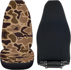 ELEQIN Duck Camo Car Front Seat Cover, 2 Packs Car Seat Protector, Nonslip Cushion Cover for Cars, Trucks & SUVs Auto Interior Decor