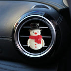 Set of 5 Christmas Car Air Freshener Vent Clips, Cute Santa Elk Snowman Xmas Tree Air Conditioning Outlet Clip Charms, Fun Car Interior Decoration Accessories
