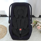 GFU Infant Car Seat Insert Head and Body Support, Reversible Newborn Insert for Carseat with Strap Pads, Soft Stroller Cushion Pillow Insert for Boys and Girls, Fits for Stroller, Swing, Black