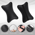 2 Pack Car Neck Pillow Soft Breathable Headrest Pillows for Driving Support, Universal Fit for Most Car Seats Decor Accessories（Black）