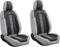 Premium Nappa Leatherette Car Seat Cover Set Custom Fit for Honda CR-V CRV 2000-2023 2024 2025 2026 Water-Proof Breathable Faux Leather Seat Cushion Protectors (Front 2 Seats,Black Grey)