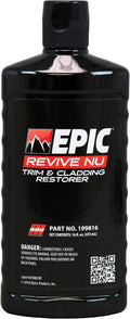 Malco Epic Revive Nu Plastic Trim & Cladding Restorer - Restores Faded and Dried Out Plastic/Vinyl and Rubber Back to Black or Gray Finish / 16 Oz (199816)