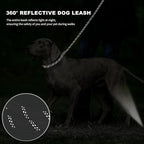10FT Hands Free Dog Leash for Small Medium Large Dogs, Heavy Duty Reflective Dog Leash with Traffic Handle, Seat Belt Buckle & Poop Bag Holder (Black)