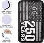 Dreaweet 250th Anniversary USA Flag Center Console Armrest Pad Cover Patriotic Car Arm Rest Cover Universal Middle Console Covers for Cars SUV Truck Sedan