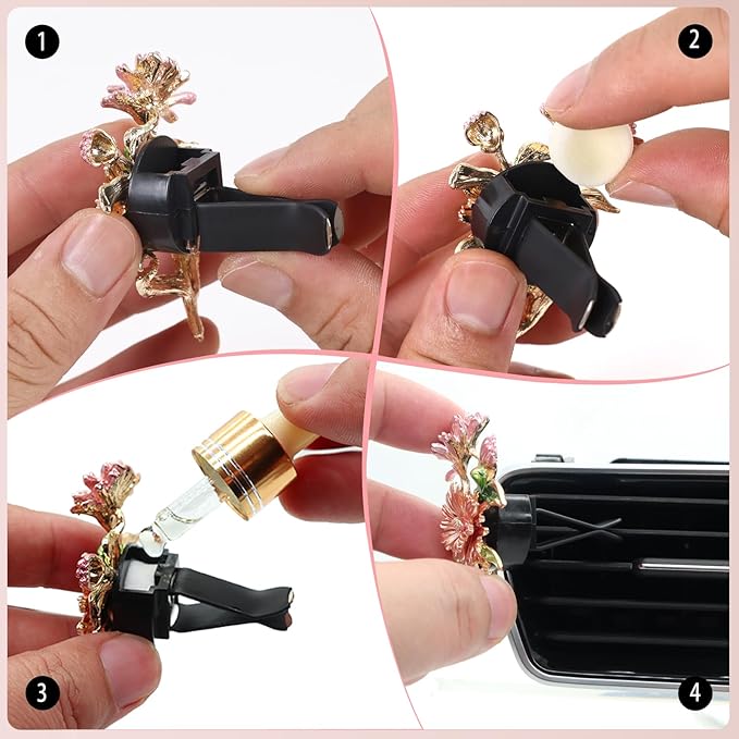 Butterfly Car Decor,Butterfly Air Vent Clip Car Air Freshener,Glamorous Natural Abalone Shell Butterfly Lucky Decorations Accessories for Women