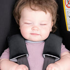 COOLBEBE Car Seat Straps Shoulder Pads for Baby Kids, Super Soft Seat Belt Covers for All Car Seats/Pushchair/Stroller/High Chair (Black/Grey)
