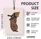Lacama Trendy Retro Cheetah Car Air Freshener 3Pcs, Coquette Black Bow Lips Leopard Print Cars Scents Air Freshener for Women Girls Gifts, Girly Car Accessories Interior Mirror Decor Hanging