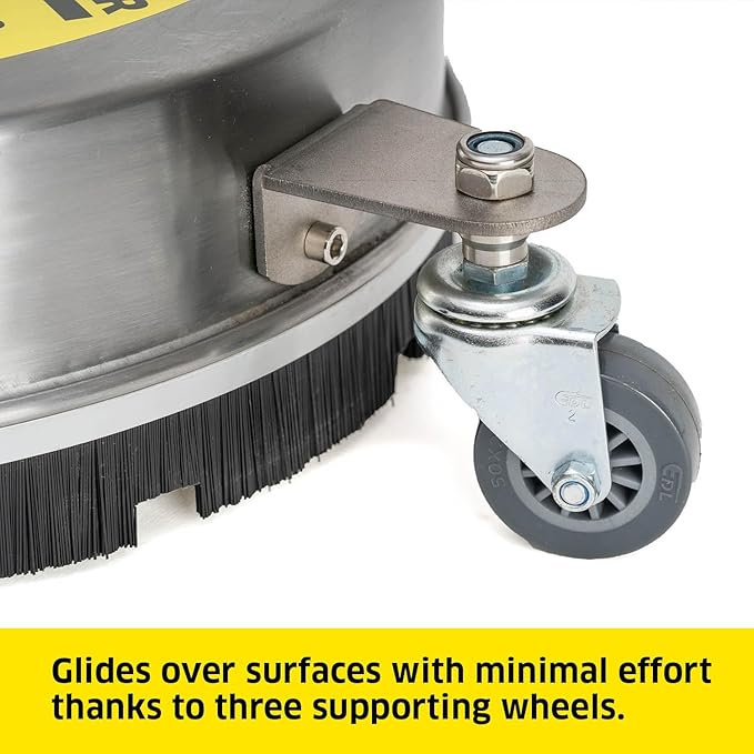 Kärcher Pressure Washer Surface Cleaner 15", 3 Wheels, Stainless Steel, Quick Connect, 4000 PSI, Ideal for Driveways, Patios, Decks, Sidewalks