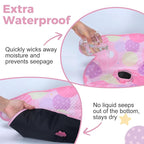 Piddle Pad Car Seat, Waterproof Car Seat Protector for Potty Training, Travel-Friendly Baby Toddler Carseat Cover, Machine Washable Liner for Spills, Potty Accidents (Pink, 2PC)