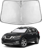 EcoNour Windshield Sunshade Compatible for Nissan Rogue (NOT for Rogue Sport) 2014-2018 2019 2020, Sun Visor for Front Window Sun Shade Cover, UV Heat Blocker & Protector, Car Accessories