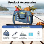 Electric Portable Cooler Plug in 12V Car Cooler Bag, Warmer Bag for Vehicle, DC Power Cord,25L Insulated Lunch Bag for Family Outings, Grocery,Camping,Truck Drivers,All Season ﻿