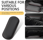 WZP 2PCS Car Door Armrest Pads, Soft Leather+Memory Foam Car Knee Pads, Arm Rest Elbow Cushion with One-Piece Molding, Universal Car Interior Accessories for Arm Support Protect (Black)