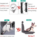 Cute Design 2-Pack Set Adjustable Pet Cat Dog Car Seat Belt, Adjustable Buckle Pet Car Harness Fabric Lanyard from 22 to 38 Inches Seatbelt Leash (Daliy Dog-Two Piece in one Set)